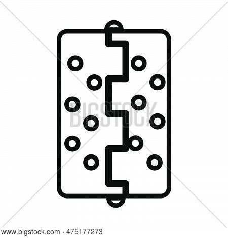 Door Hinge Icon Vector Illustration On White Background