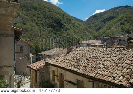 View Of Polino Old Village In Umbria Italy