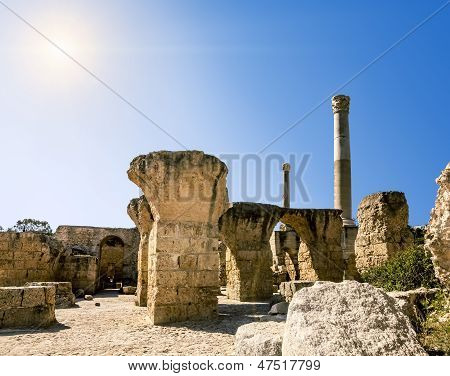 Bad av Antonius i Carthage Tunisien