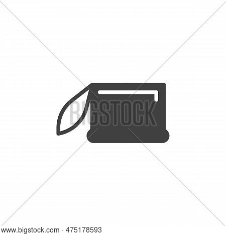 Wristlet Bag Vector Icon. Filled Flat Sign For Mobile Concept And Web Design. Wristlet Wallet Glyph 