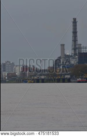 German Industry Near Ludwigshaven Rine River Views