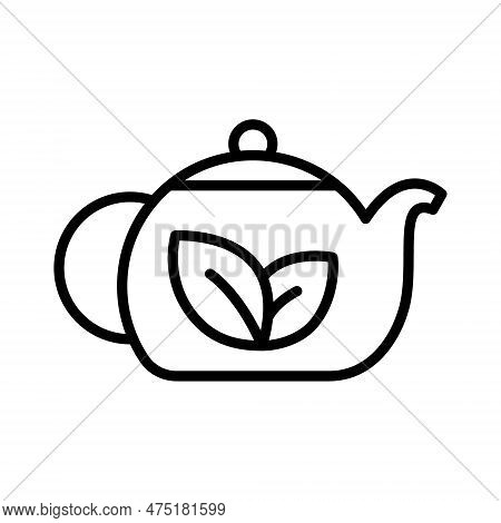 Teapot Outline Vector Icon Isolated On White Background. Teapot Line Icon For Web, Mobile And Ui Des