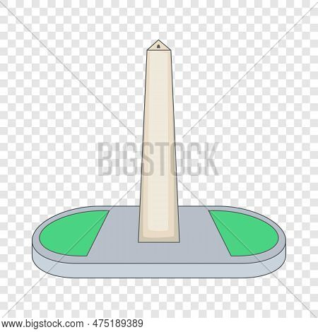 Obelisco Of Buenos Aires, Argentina Icon. Cartoon Illustration Of Obelisco Of Buenos Aires, Argentin