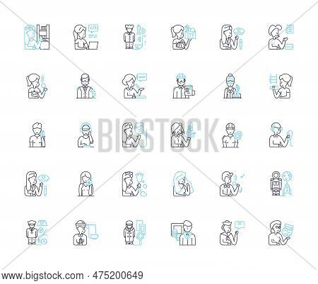 Innovative Strategies Linear Icons Set. Agility, Creativity, Disruption, Efficiency, Forward-thinkin