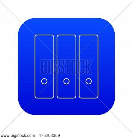 Office Folder Icon Blue Isolated On White Background