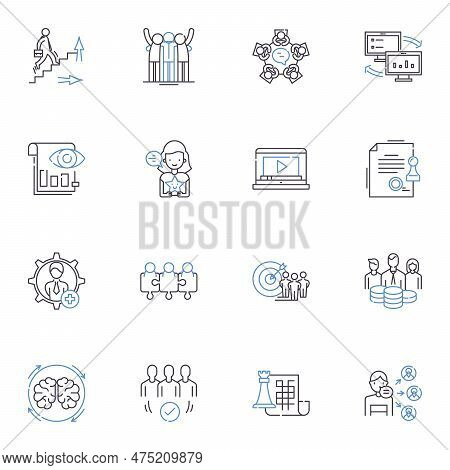 Risk Assessment Line Icons Collection. Risk, Assessment, Analysis, Evaluation, Mitigation, Probabili