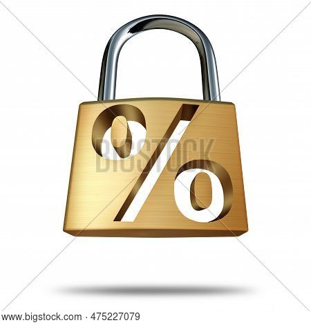 Fixed Income Investments And Frozen Borrowing Cost Or Mortgage Rates And Locked In Percent Or Percen