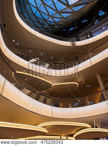 Frankfurt Am Main, Germany - January 29, 2023: The Myzeil Is A Modern Shopping Mall With Very Intere