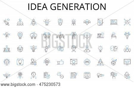 Idea Generation Line Icons Collection. Conservation, Sustainability, Protection, Restoration, Enviro