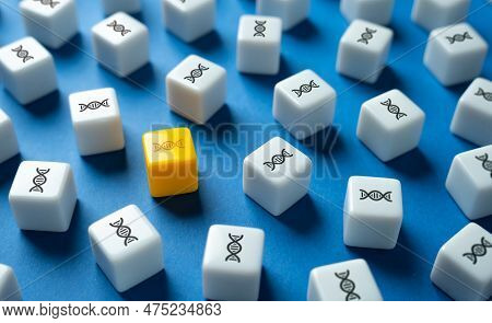 Determining The Dna Gene. Dormant Sleeping Genes. Probability And Predisposition To Diseases. Patern