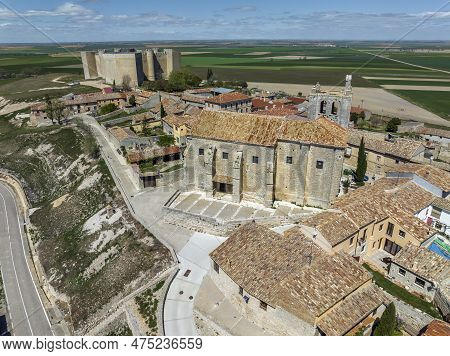 Montealegre De Campos In Castilla Y Leon Spain Valladolid. Parish Church Apostle Saint Peter