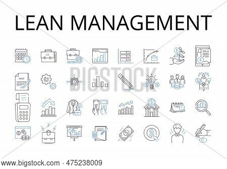 Lean Management Line Icons Collection. Agile Management, Green Energy, Clean Technology, Creative Wo