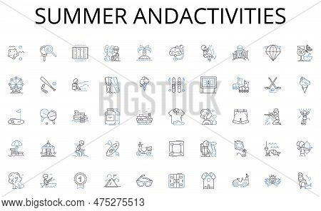 Summer Andactivities Line Icons Collection. Beer, Hops, Bitterness, Aroma, Flavor, Brewery, Homebrew