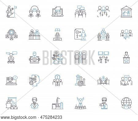 Training And Instruction Line Icons Collection. Education, Coaching, Mentorship, Guidance, Teaching,