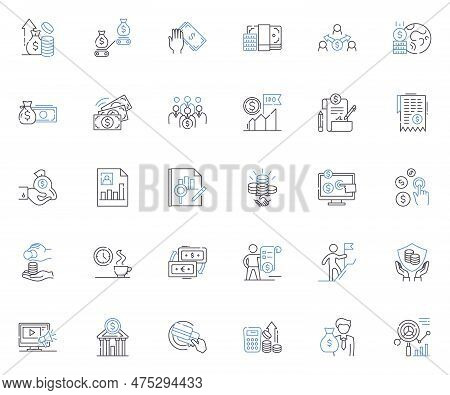 Mtary Commerce Line Icons Collection. E-commerce, Marketplace, Online, Digital, Retail, Consumer, Tr