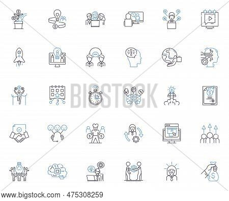 Inspiration Line Icons Collection. Motivation, Creativity, Drive, Passion, Dream, Purpose, Insight V