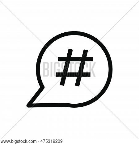 Hastag Icon Symbol Vector Illustration On White Background..eps