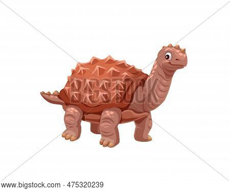 Cartoon Carbonemis Dinosaur Character. Isolated Vector Extinct Genus Of Giant Turtles From The Podoc
