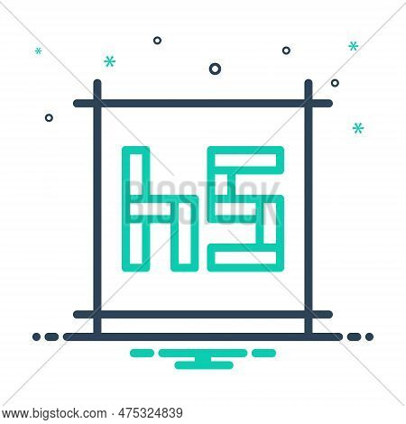 Mix Icon For Hs Monogram Font Concept Alphabet Tyography Company Brand Identity Initial