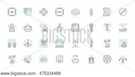 Unmanned Aircraft Linear Icons Set. Drs, Quadcopters, Uas, Uavs, Remotely Piloted Vehicles, Flying R