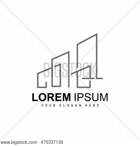 House Logo, Building Furniture Design, Construction Vector, Property Brand Icon, Real Estate, Housin
