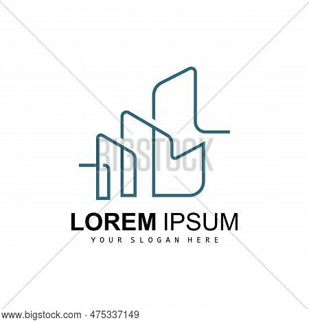House Logo, Building Furniture Design, Construction Vector, Property Brand Icon, Real Estate, Housin