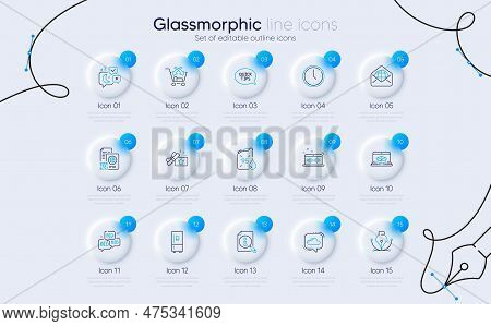 Set Of Quickstart Guide, Refrigerator And Search Line Icons For Web App. Sleep, Online Delivery, Pet