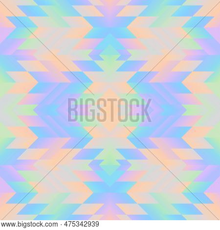 Geometric Abstract Triangles Pattern. Aztec Geometric Style. Seamless Vector Image.