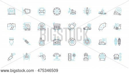Health Market Linear Icons Set. Nutrition, Fitness, Wellness, Hygiene, Supplements, Medicine, Fitnes