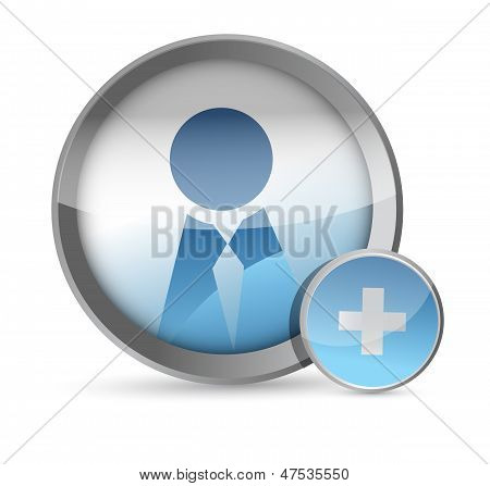 Add A Friend Icon Illustration Design