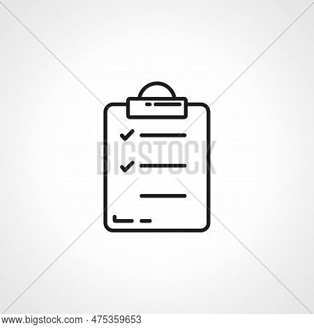 Checklist Line Icon. Vector & Photo (Free Trial) | Bigstock