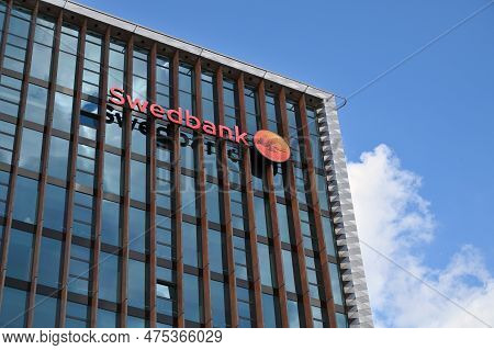 Vilnius, April 25: The Office Of Swedbank On April 25, 2023 In Vilnius Lithuania. Swedbank Is The Le