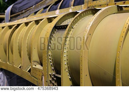 Airplane Airframe Or Fuselage Without Panels Installed, The Layout Of The Airplane Structural.