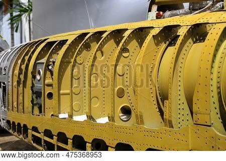 Airplane Airframe Or Fuselage Without Panels Installed, The Layout Of The Airplane Structural.