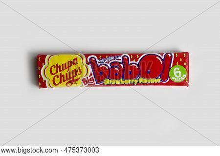 April 20, 2023 Ukraine City Kyiv Chewing Gum Chupa Chups Babol On A Light Background