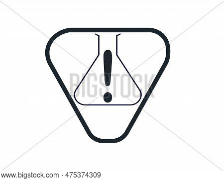 Isolated Contains Hazardous Substances Symbol. Vector Illustration.