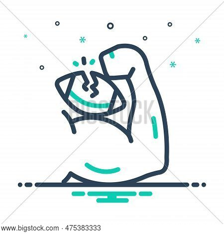Mix Icon For Robust Strong Vigorous Sturdy Sinewy Powerful Muscular Biceps Burly Robustious Break
