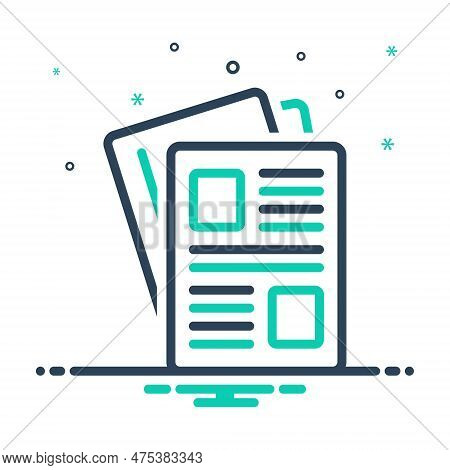Mix Icon For Publication Issue Puffery Publicity Display Dissemination Broadcasting Newspaper Magazi