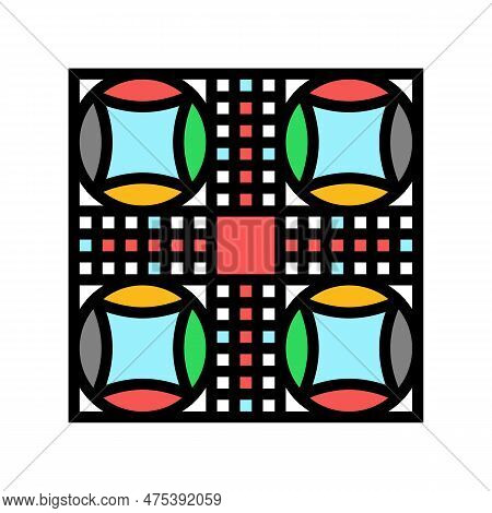 Pachisi Board And Pieces Color Icon Vector. Pachisi Board And Pieces Sign. Isolated Symbol Illustrat