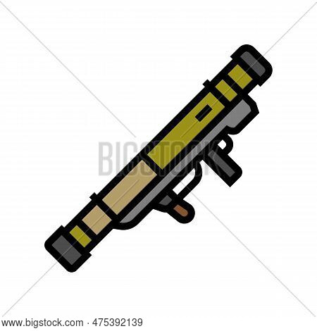 Bazooka Weapon War Color Icon Vector. Bazooka Weapon War Sign. Isolated Symbol Illustration