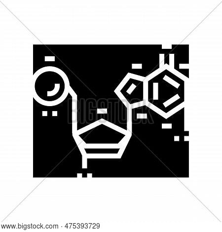Nucleic Acids Biochemistry Glyph Icon Vector. Nucleic Acids Biochemistry Sign. Isolated Symbol Illus
