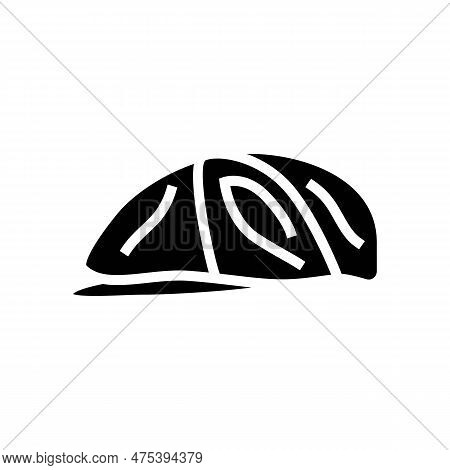Newsboy Cap Hipster Retro Glyph Icon Vector. Newsboy Cap Hipster Retro Sign. Isolated Symbol Illustr