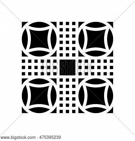 Pachisi Board And Pieces Glyph Icon Vector. Pachisi Board And Pieces Sign. Isolated Symbol Illustrat