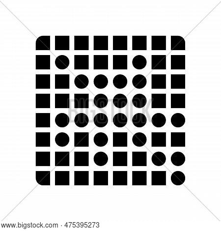 Othello Game Board Table Glyph Icon Vector. Othello Game Board Table Sign. Isolated Symbol Illustrat