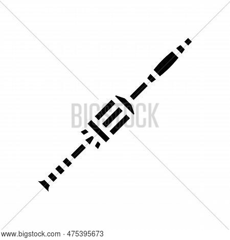 Blowgun Weapon Military Glyph Icon Vector. Blowgun Weapon Military Sign. Isolated Symbol Illustratio