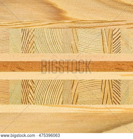 Wooden Marquetry, Patterns Created From The Combination Of Different Woods, Wooden Floor, Parquet, C