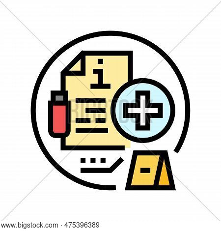 Admissible Evidence Crime Color Icon Vector. Admissible Evidence Crime Sign. Isolated Symbol Illustr
