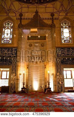 Selimiye Mosque Interiors Were Built In Edirne In 1575, During The Ottoman Empire, By The Grand Mast