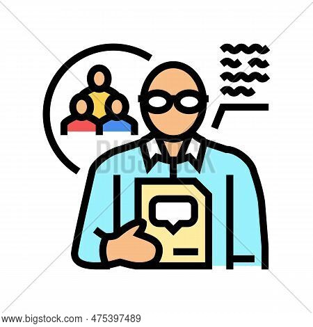 Social Scientists Worker Color Icon Vector. Social Scientists Worker Sign. Isolated Symbol Illustrat