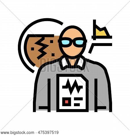 Seismologists Worker Color Icon Vector. Seismologists Worker Sign. Isolated Symbol Illustration